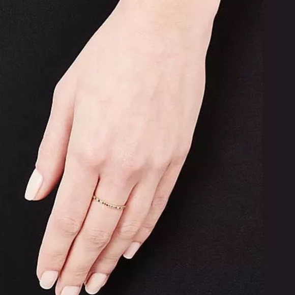 Natural 🌈 Gemstone 18K Gold Half Eternity Band - Picture 4 of 4